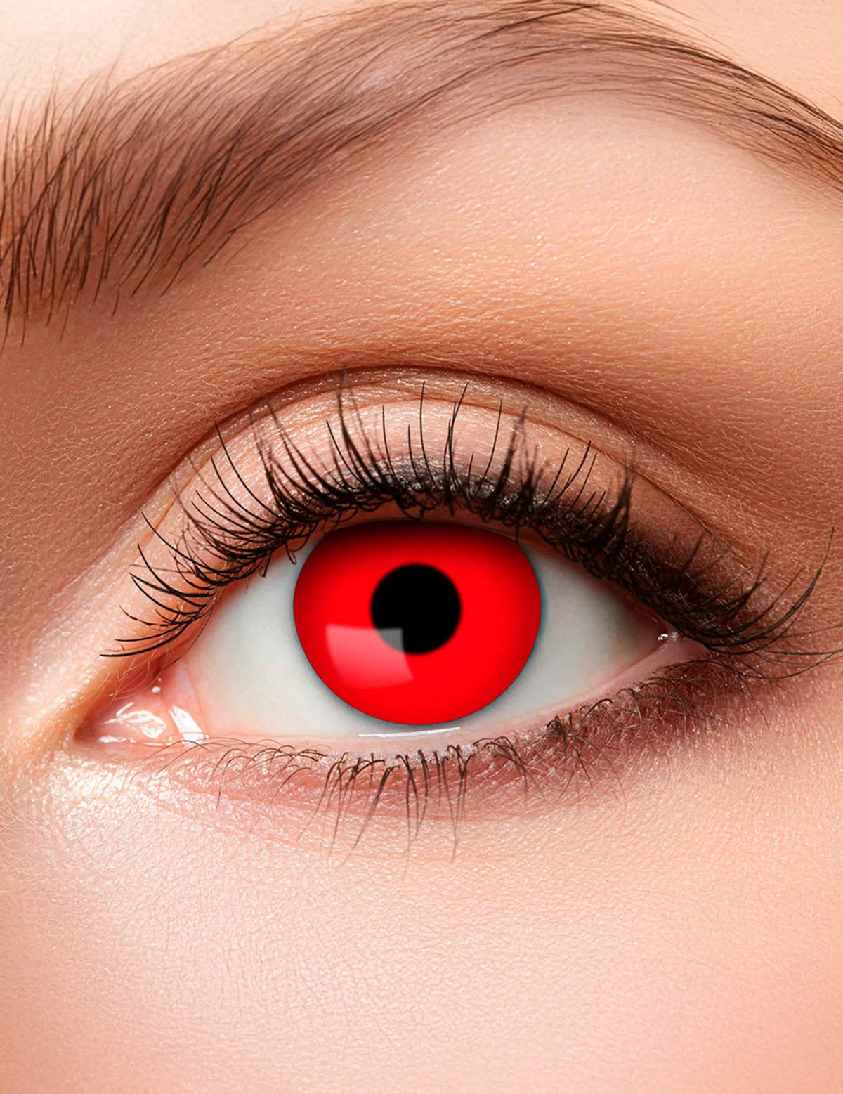 Lentilles fantaisie oeil rouge pour adulte rouge vif