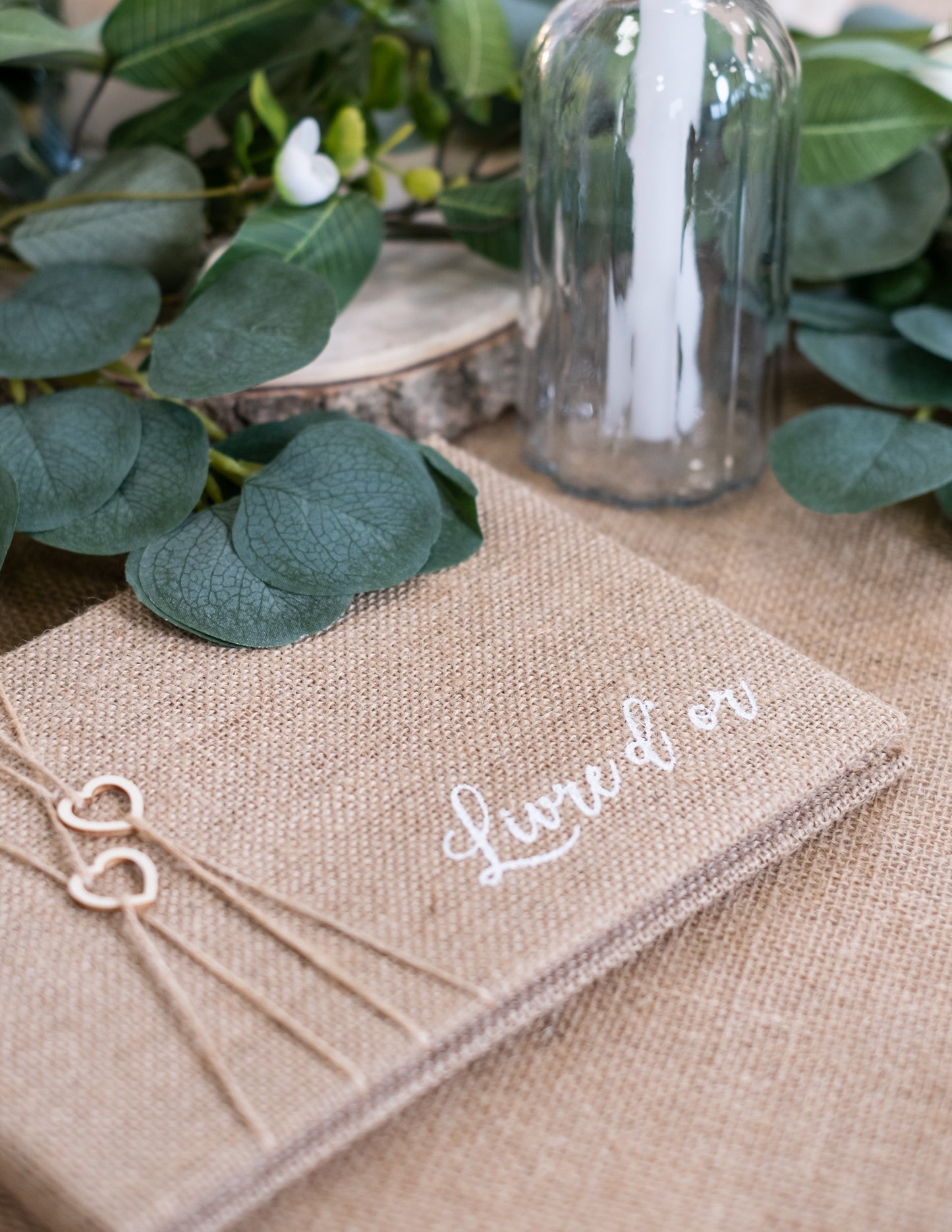 Книга за гости от юта, 64 страници, 16,5 x 24 см cm сватба сред природата