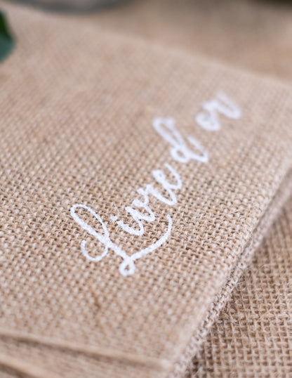 Книга за гости от юта, 64 страници, 16,5 x 24 см cm сватба сред природата