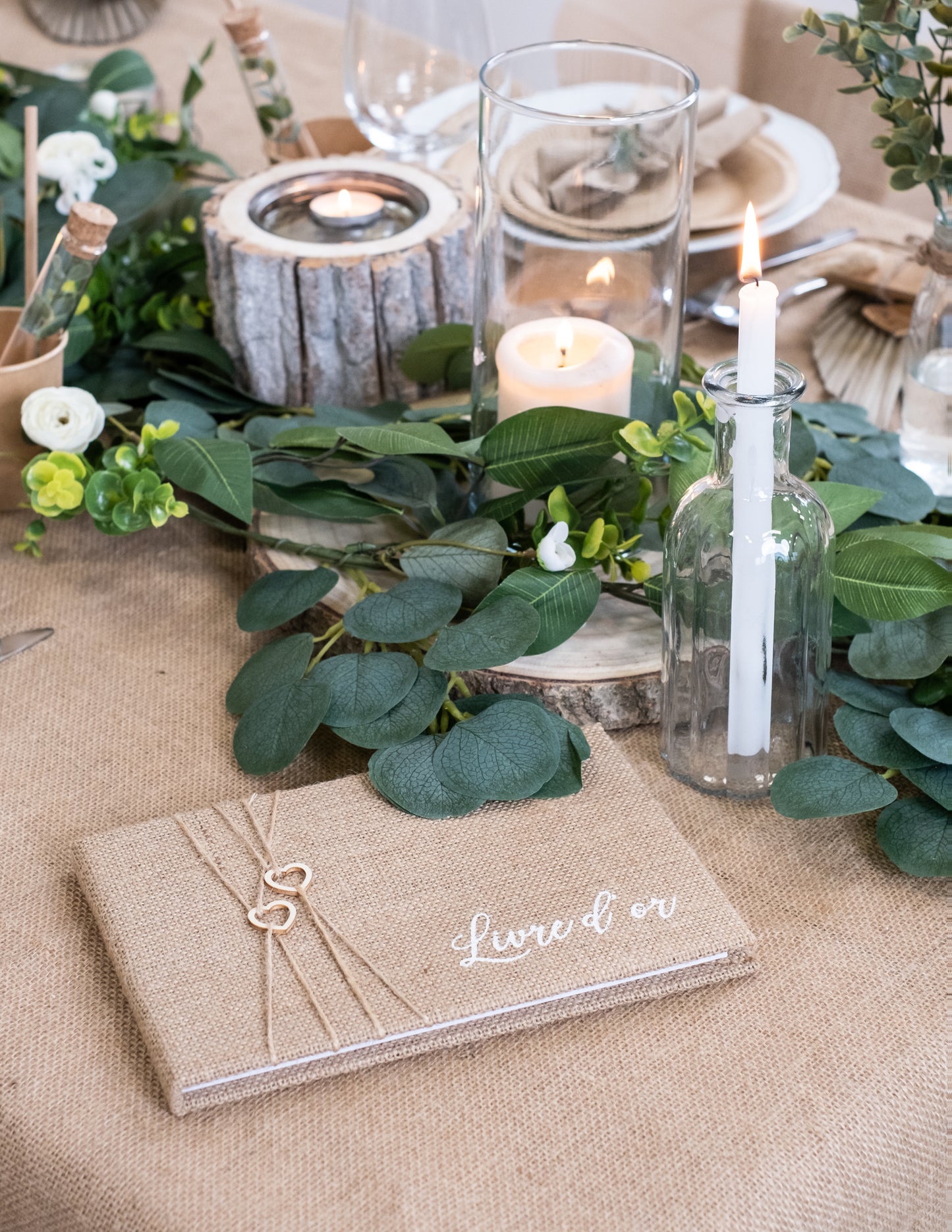 Книга за гости от юта, 64 страници, 16,5 x 24 см cm сватба сред природата