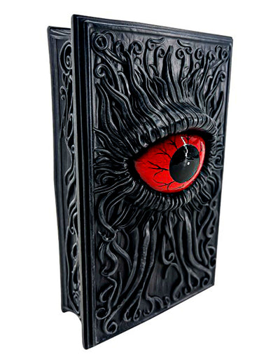 Декоративна книга от резин с кървавочервено око 12 x 5 x 20 cm