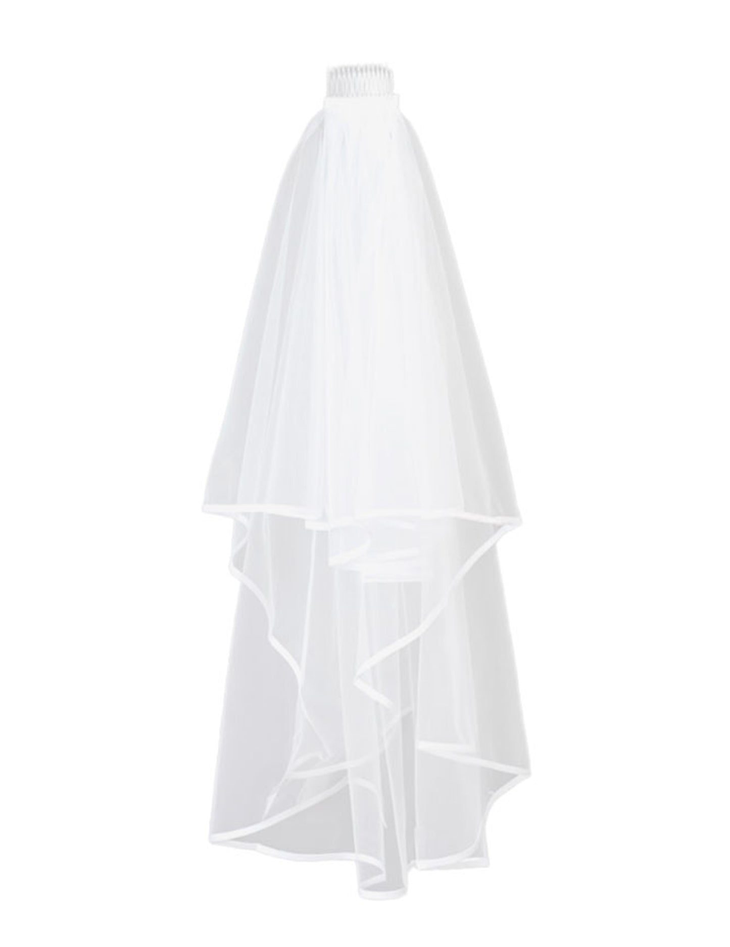 Дълъг бял булчински воал