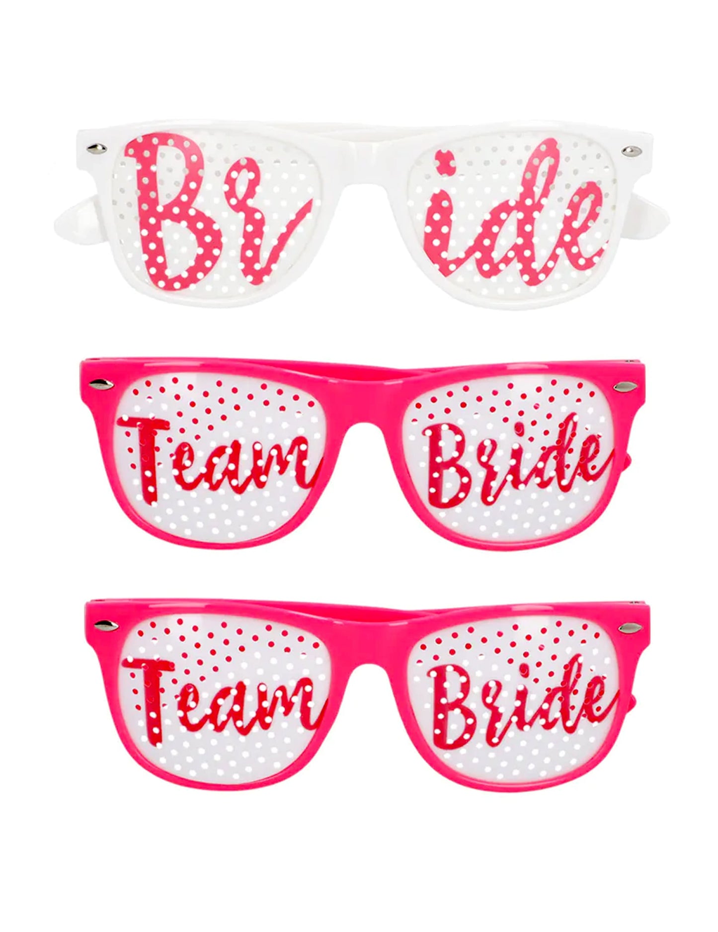 Комплект от 3 очила Team Bride и Bride to be за възрастни