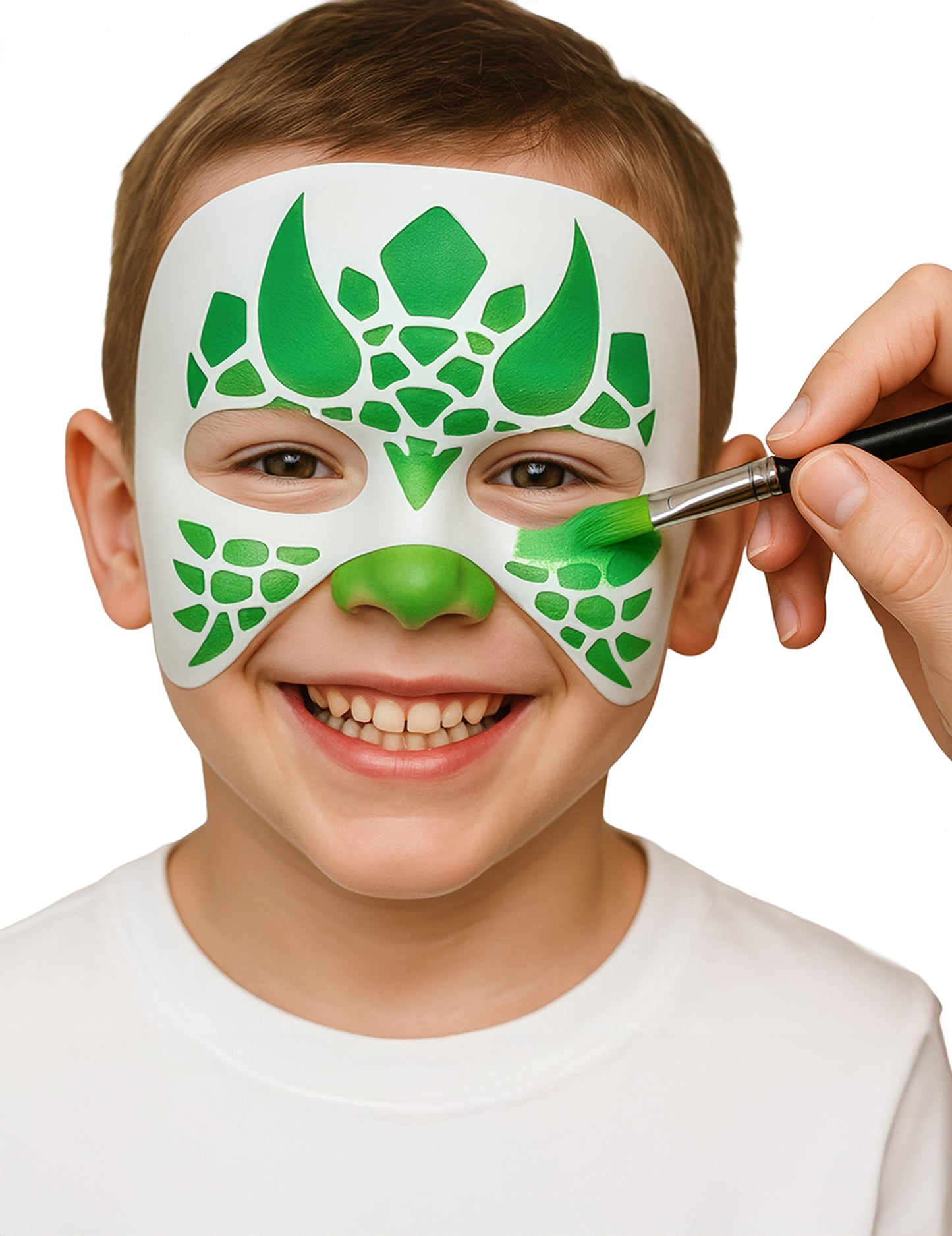 Комплект от 4 шаблона за рисуване на лица с животни за деца