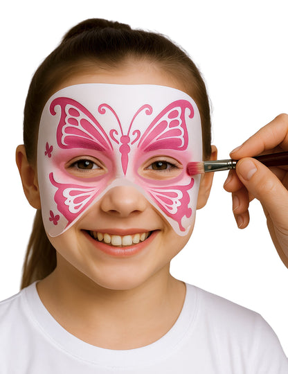 Комплект от 4 шаблона за рисуване на лица с животни за деца