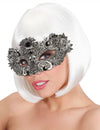 Loup antique pour adulte argent avec pierres noires