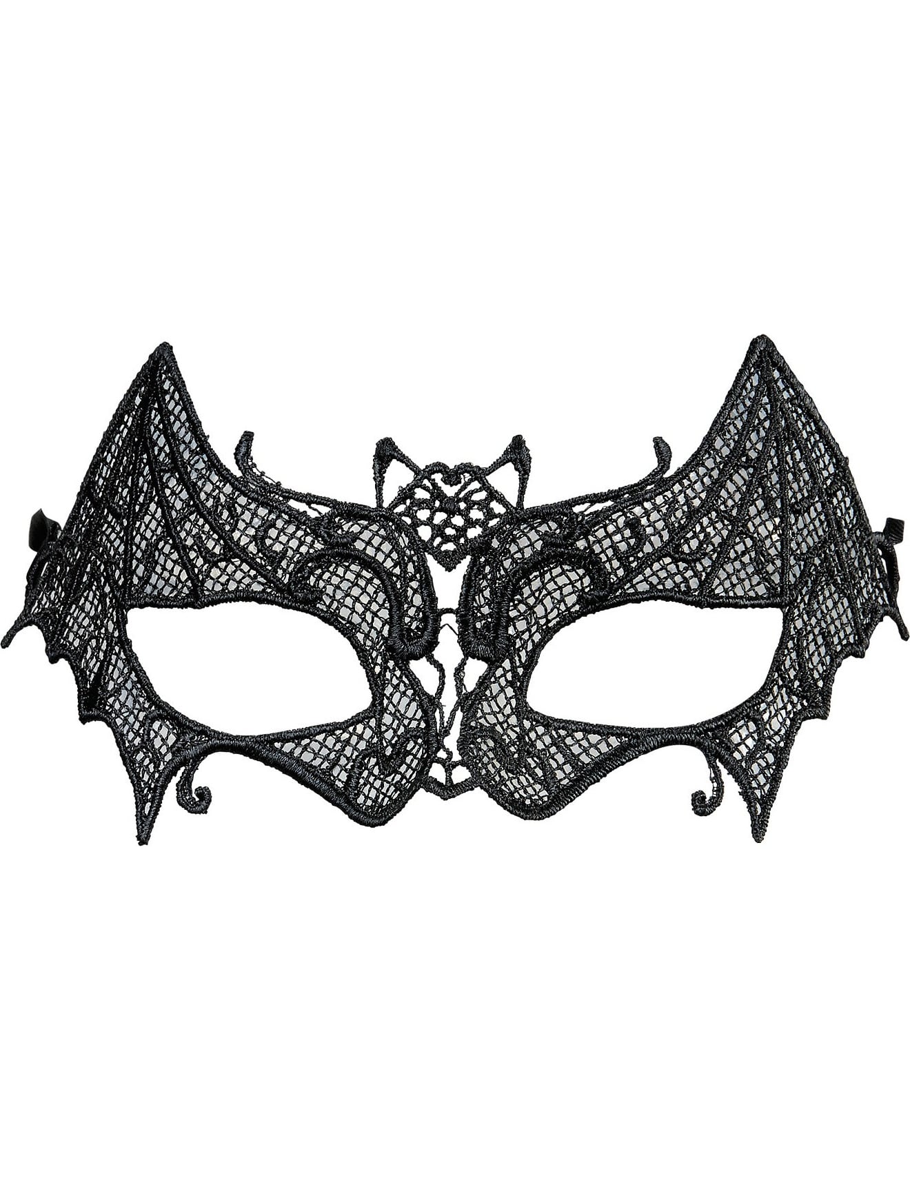 Loup dentellé chauve-souris pour femme noir