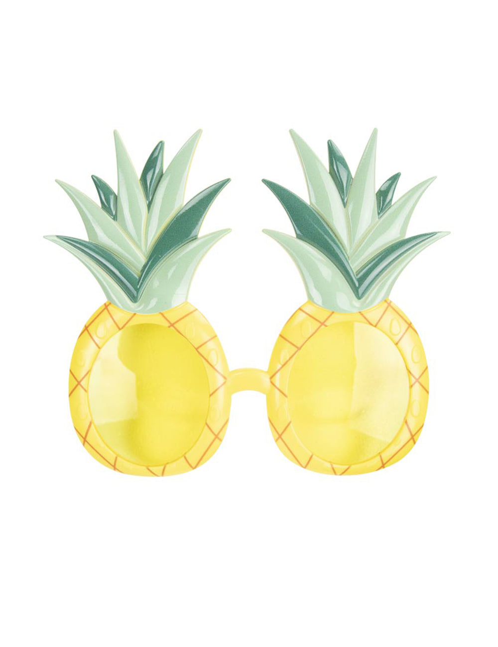 Vue de face des lunettes ananas pour adulte