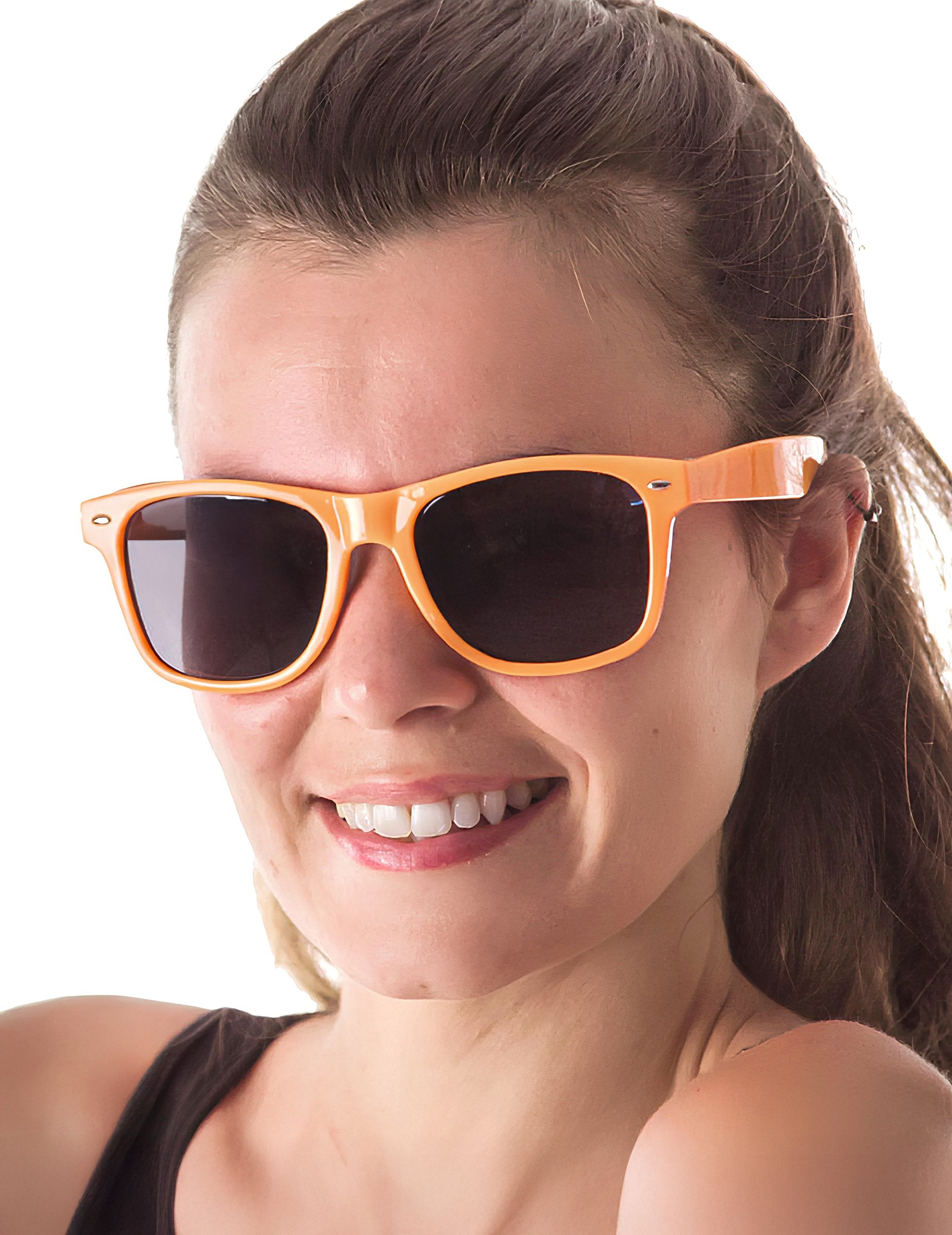 Lunettes blues fluo pour adulte orange