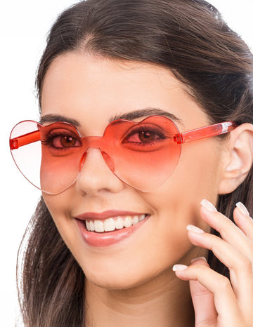 Сърдечни очила червени очила за пушене възрастни