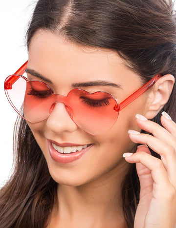 Сърдечни очила червени очила за пушене възрастни