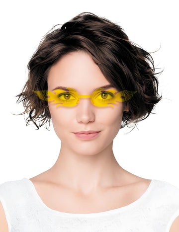 Очила за възрастни жълти пламъци