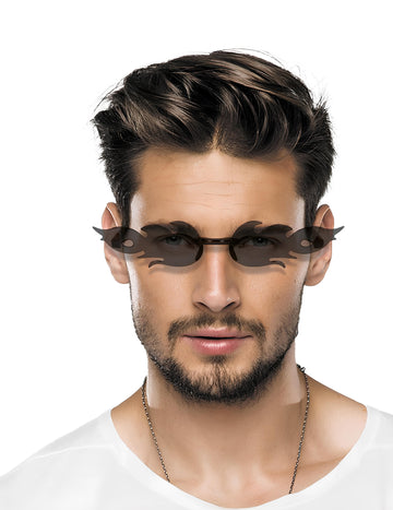 Черни очила за възрастни черни пламъци