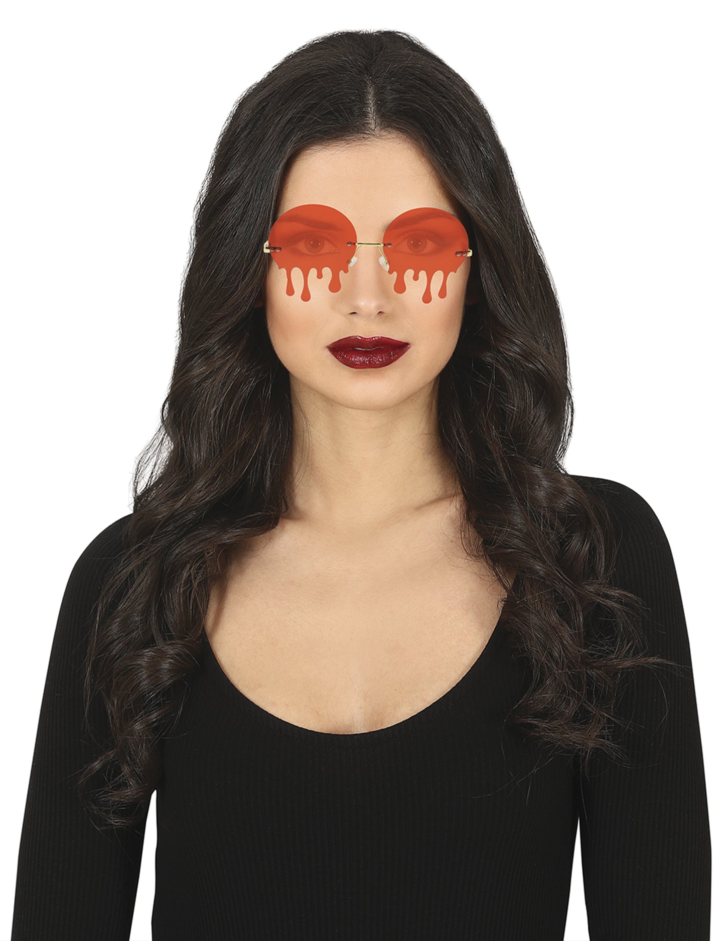 Lunettes gouttes de sang pour adulte rouges