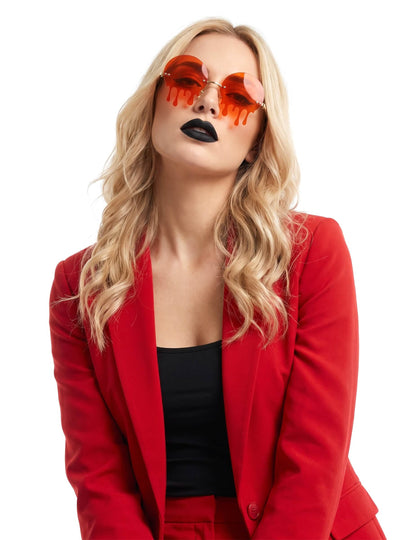 Lunettes gouttes de sang rouges adulte