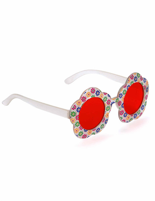 Vue de profil des lunettes Hippie fleur