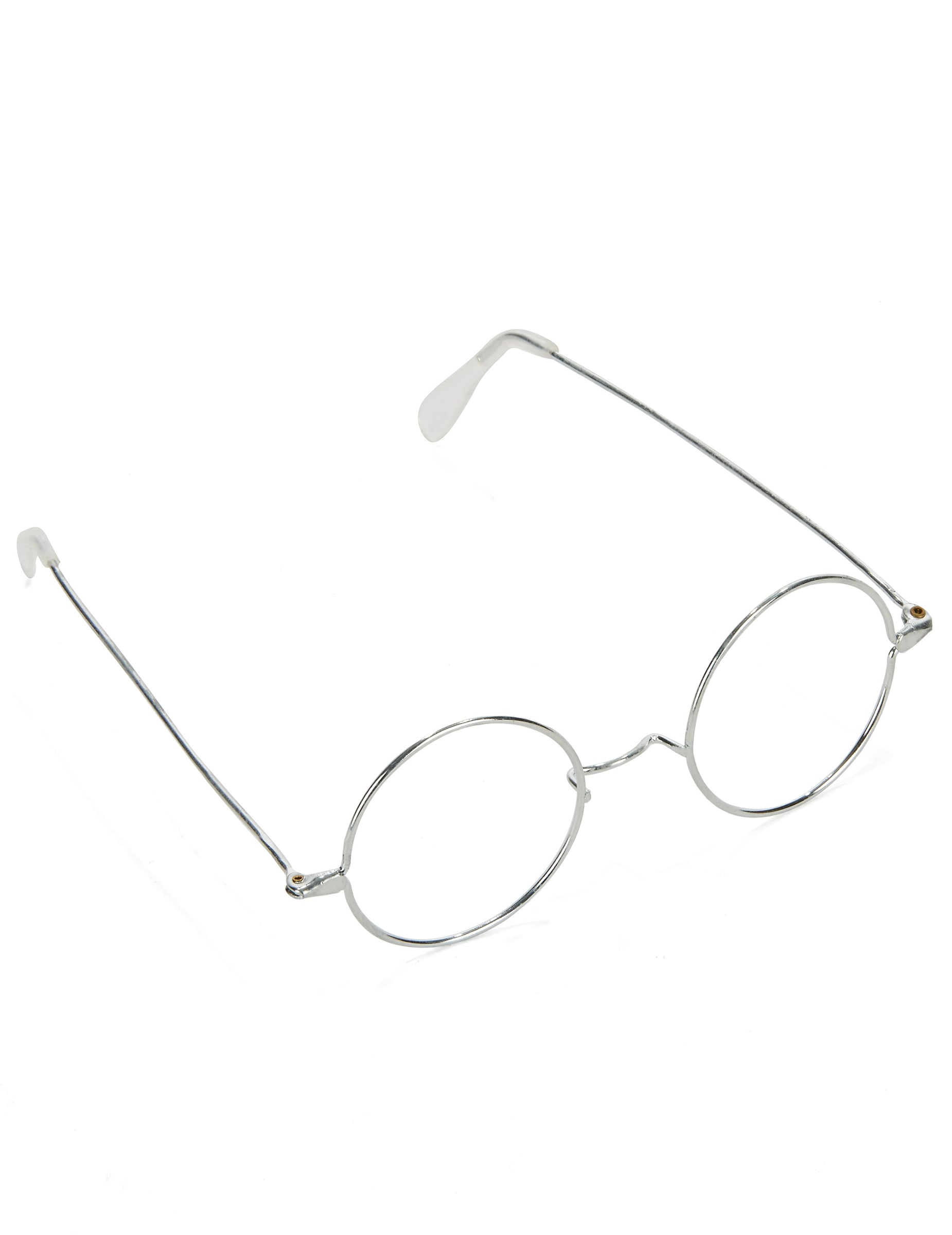 Lunettes rondes Père Noël pour adulte argentées