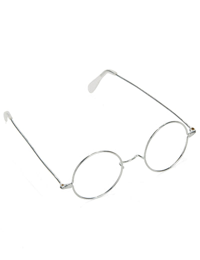 Lunettes rondes Père Noël pour adulte argentées
