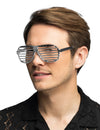 Lunettes striées pour adulte argentées