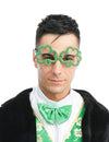 Lunettes trèfles de la Saint Patrick pour adulte vertes à paillettes