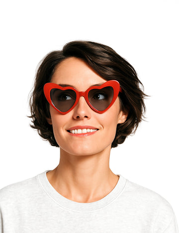 Винтидж очила с червено сърце