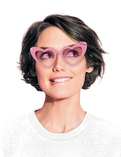 Винтидж розови очила със сърце