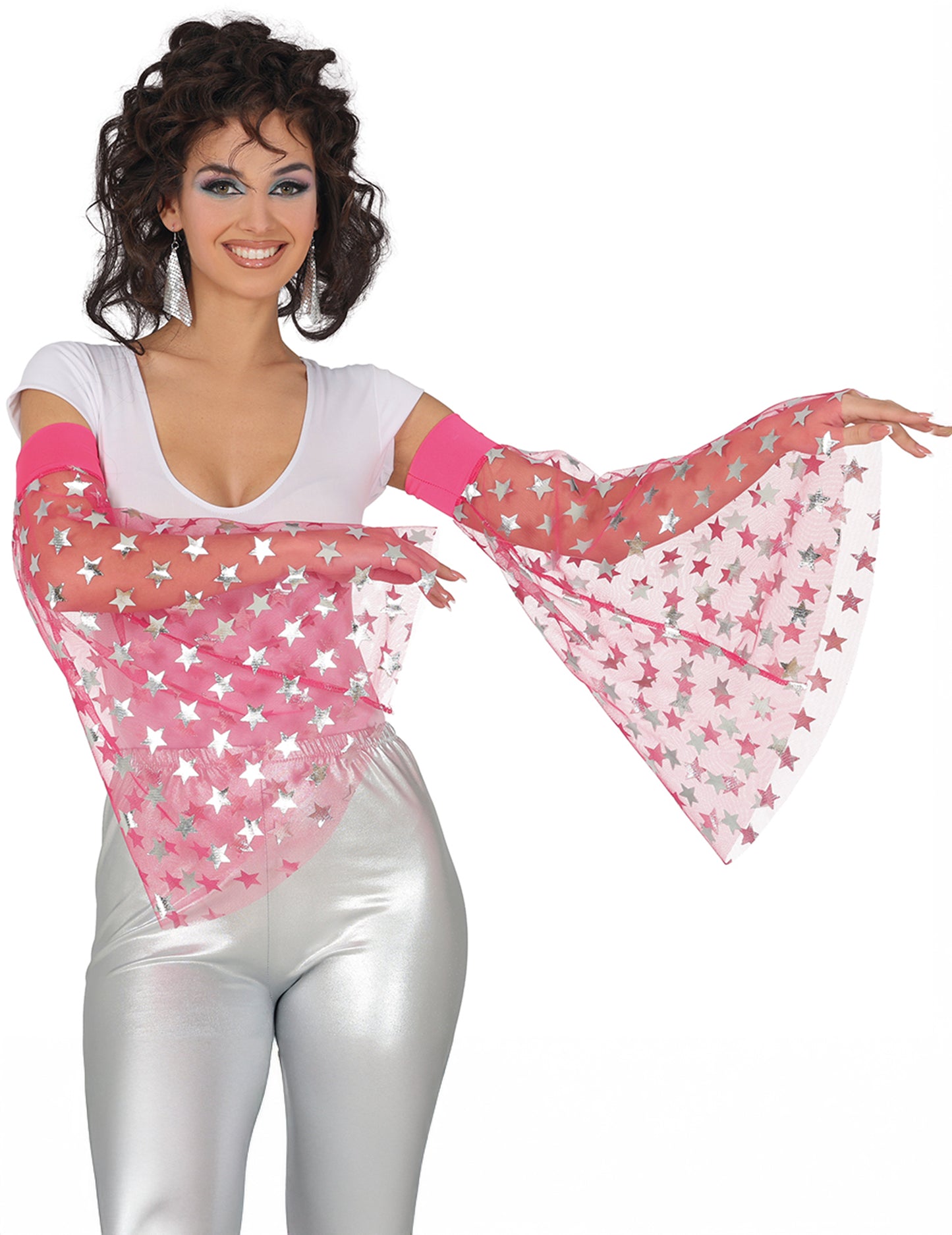 Диско маншети с розови звезди 