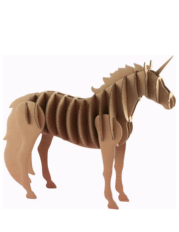 Картонен модел еднорог 21,5 x 4 x 17 cm самосглобяване