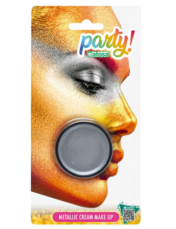 Сребърен метален грим