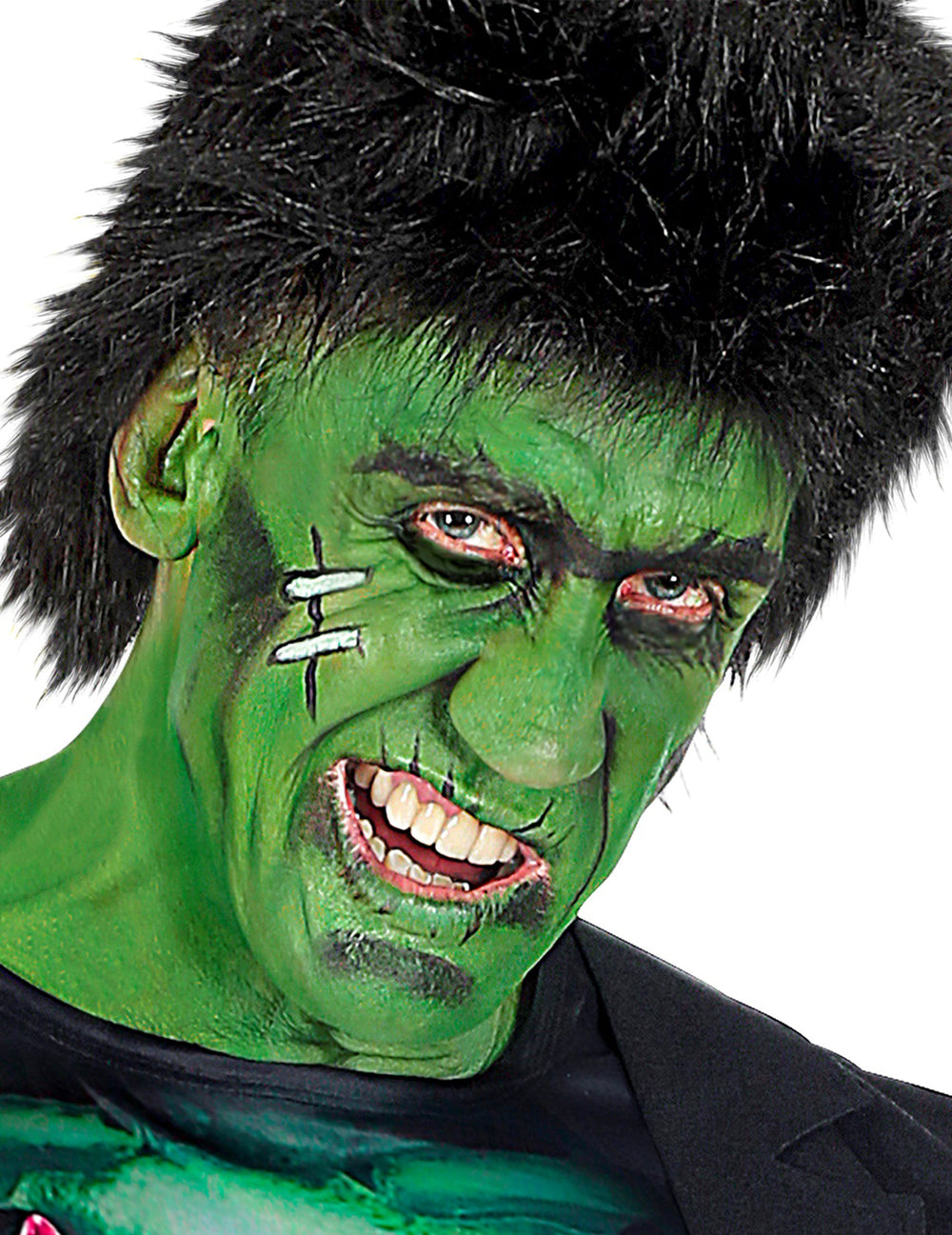 Gros plan sur le rendu du maquillage de monstre
