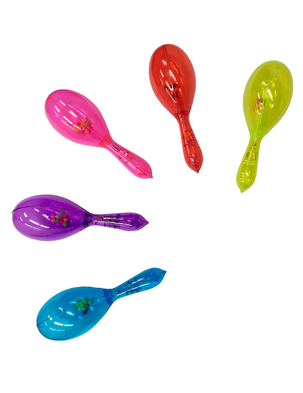 Maracas lumineuse colorée pour fête multicolore translucide