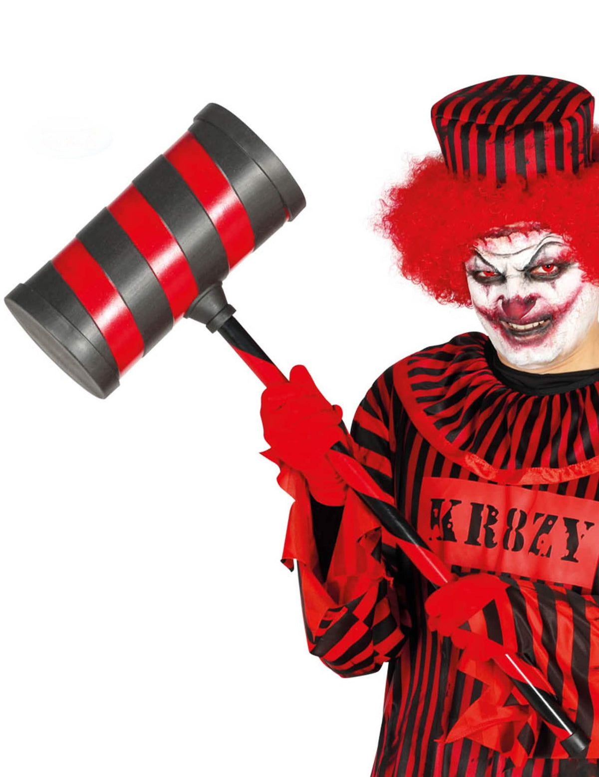 Чук на убиец-клоун за възрастен червен и черен