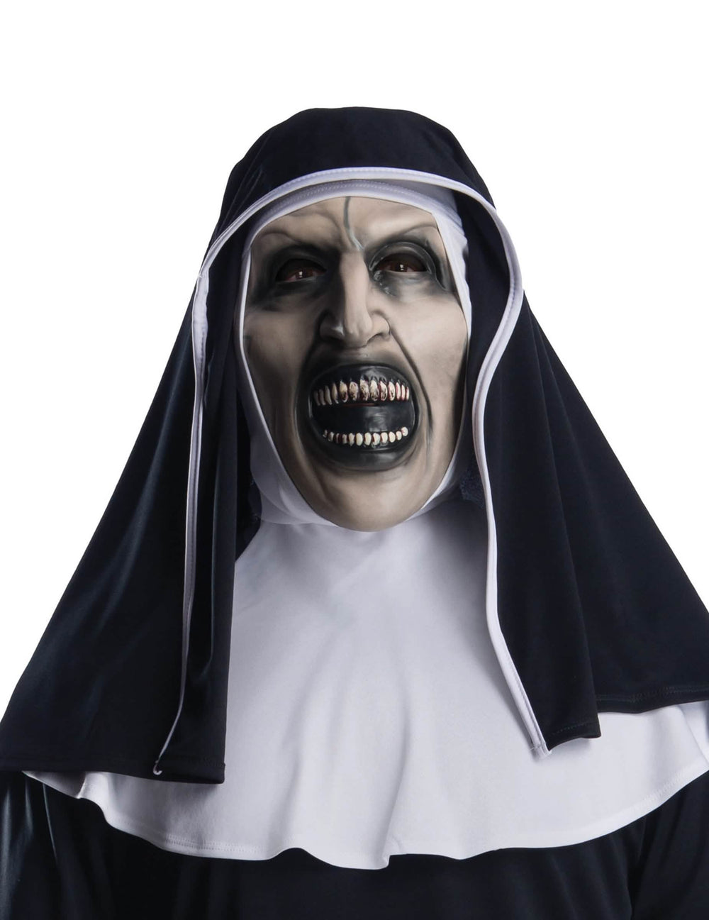 Masque avec coiffe La Nonne™ pour adulte noir et blanc