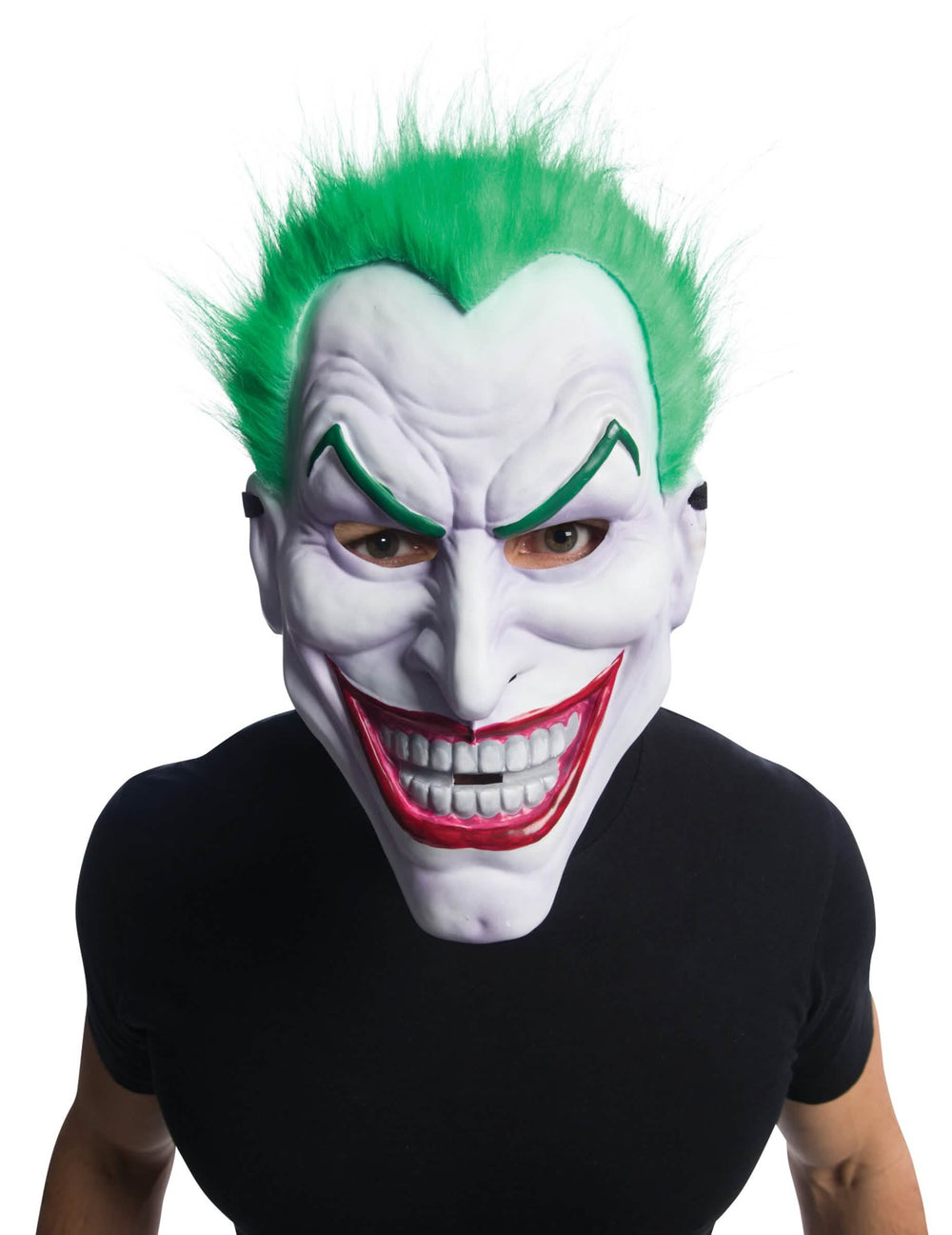 Маска с перука Joker за възрастен бял и зелен