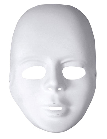 Бяла пластмасова маска