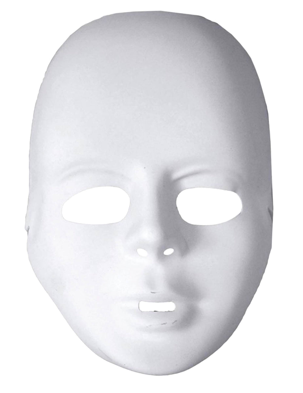 Masque blanc en plastique pour adulte blanc