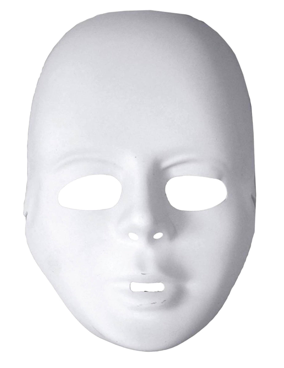 Masque blanc en plastique pour adulte blanc
