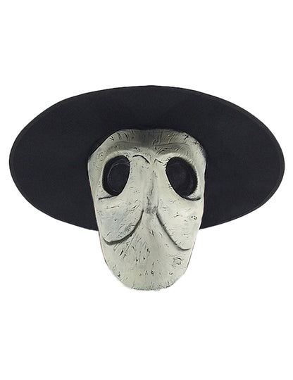 Vue de face du masque de médecin de peste