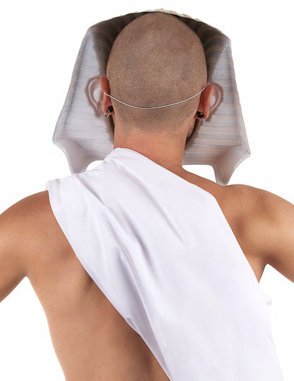 Détail du système d'attache par élastique du masque égyptien pour adulte