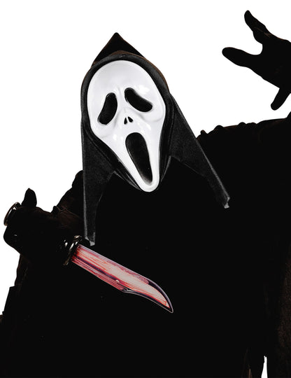 Couteau factice ensanglanté du masque fantôme tueur pour adulte