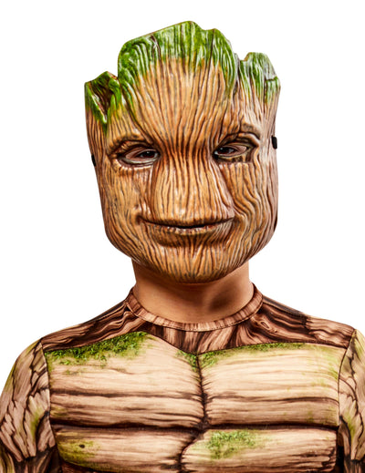 Masque Groot Les Gardiens de la galaxie pour enfant marron et vert effet bois