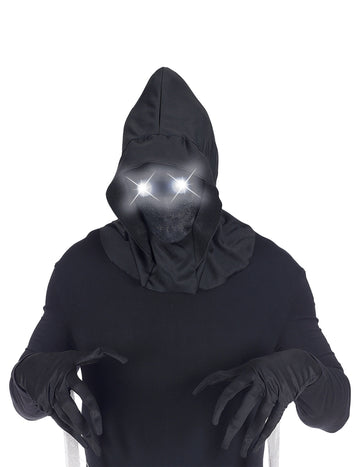 Пълна маска с невидима качулка за лице и възрастни бели светли очи