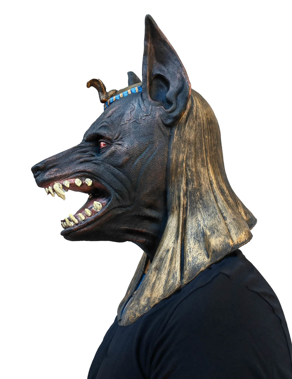Vue de profil du masque intégral Anubis