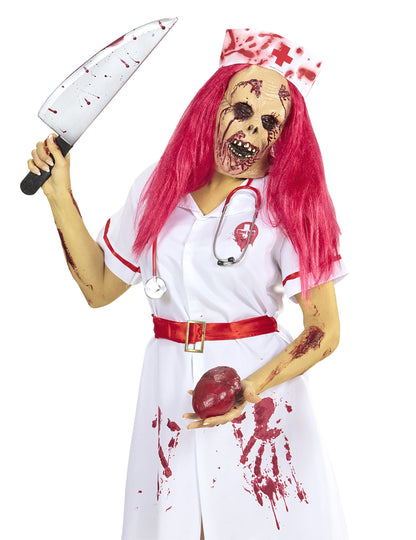 Mise en situation du masque intégral infirmière zombie