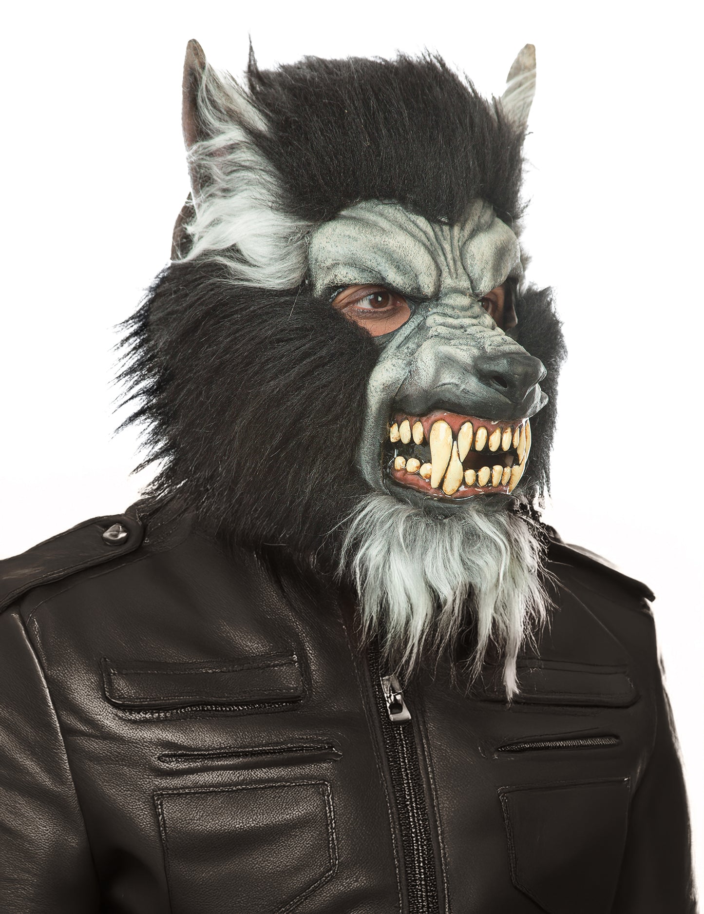 Пълна маска вълк Гару сиво възрастен