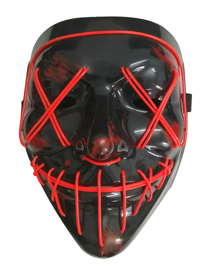 Vue de face du masque led lumineux pour adulte