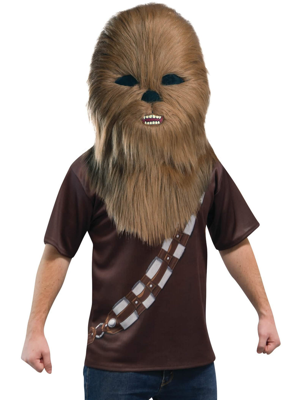 Маска маскоти Chewbacca за възрастен кафява от изкуствена кожа