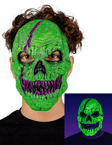Маска за възрастни зелени демонични скелети