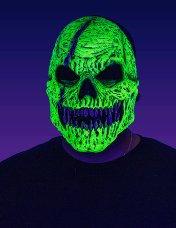 Маска за възрастни зелени демонични скелети