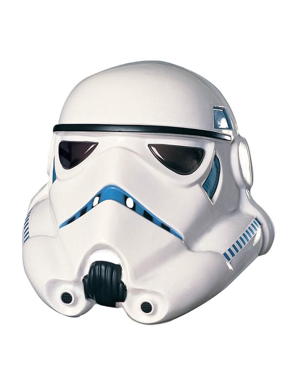 PVC маска Stormtrooper за възрастен, бяла с сини детайли